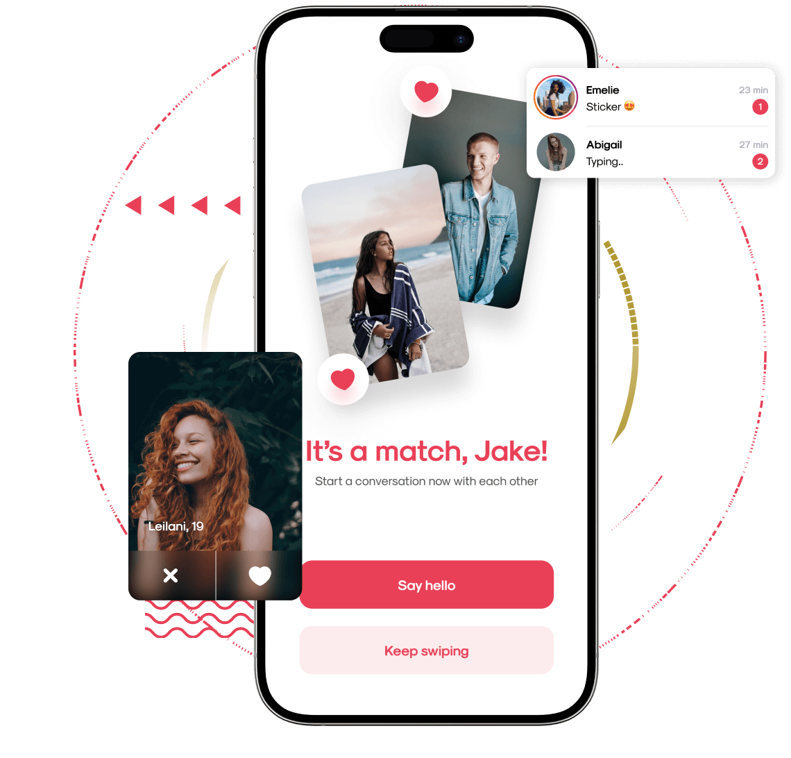 Dating app premium feature matching and swiping
