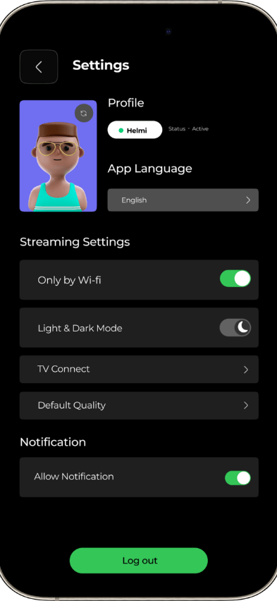 Hulu Clone profile screen