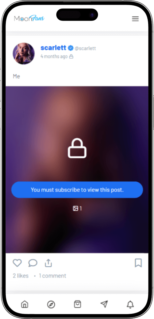 OnlyFans clone content feed screen