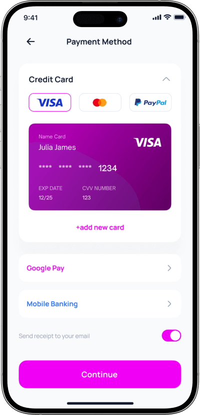Uniswap clone payment screen