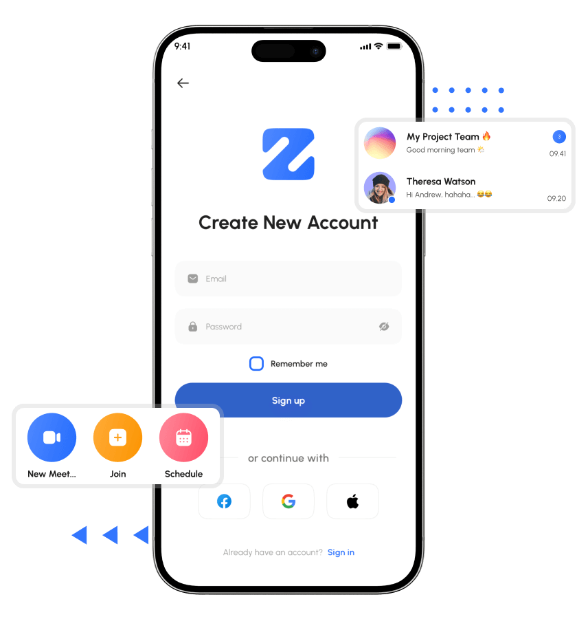 Zoom clone basic features